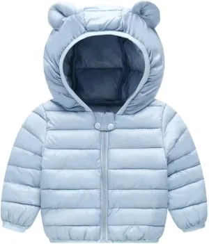 Winter Coats Puffer Padded Jacket for Toddler Boys Girls Kids Light Outwear Cute Bear Ears with Hoods Clothing