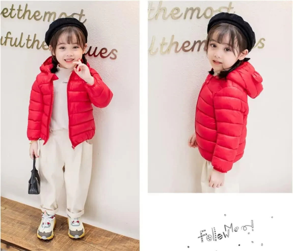 Winter Coats Puffer Padded Jacket for Toddler Boys Girls Kids Light Outwear Cute Bear Ears with Hoods Clothing