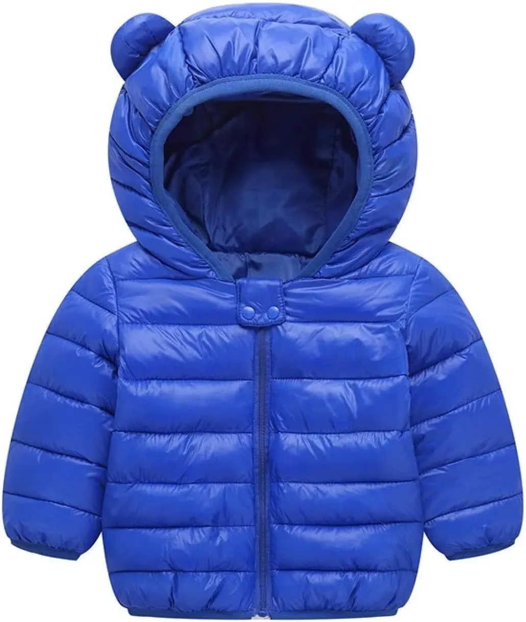 Winter Coats Puffer Padded Jacket for Toddler Boys Girls Kids Light Outwear Cute Bear Ears with Hoods Clothing