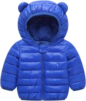 Winter Coats Puffer Padded Jacket for Toddler Boys Girls Kids Light Outwear Cute Bear Ears with Hoods Clothing