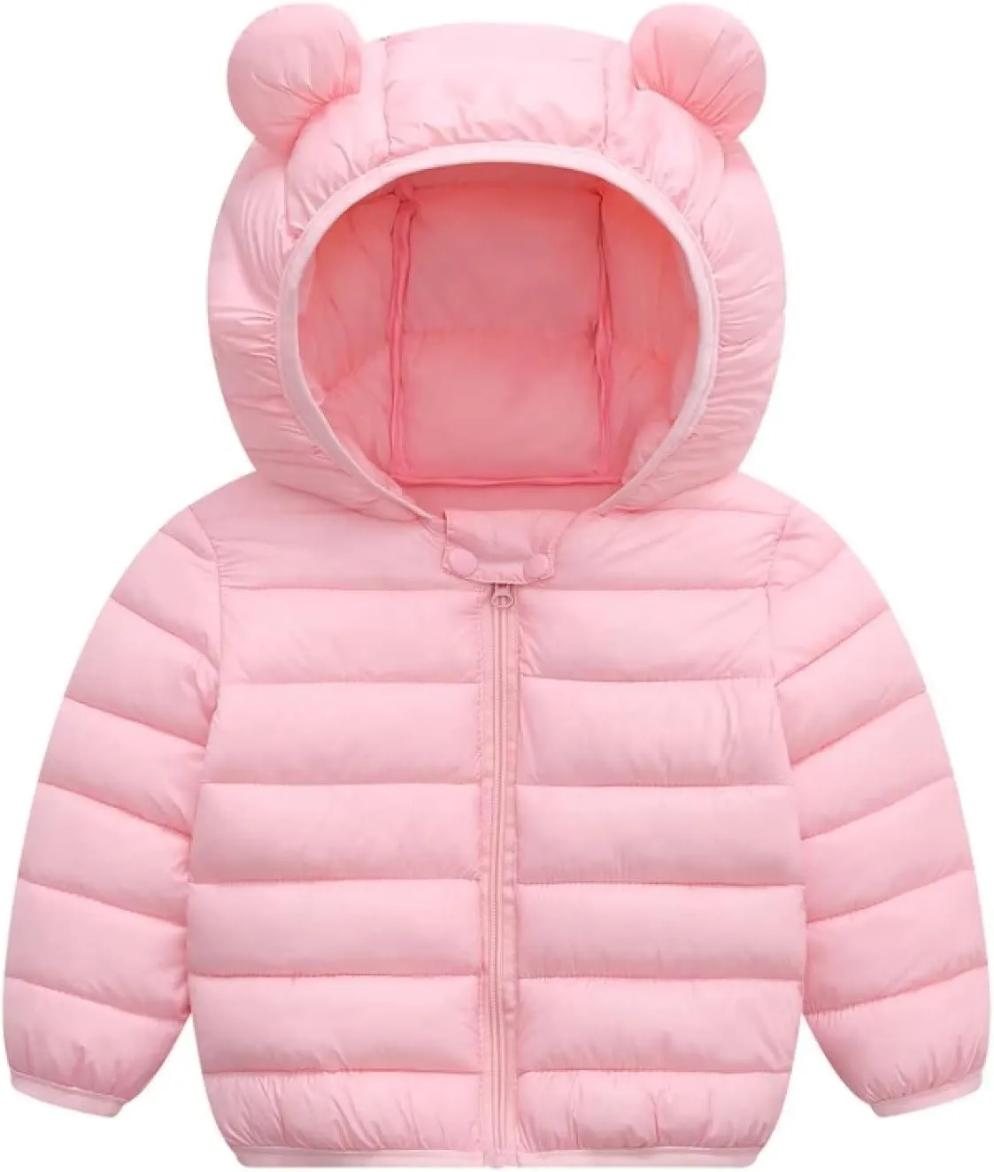 Winter Coats Puffer Padded Jacket for Toddler Boys Girls Kids Light Outwear Cute Bear Ears with Hoods Clothing