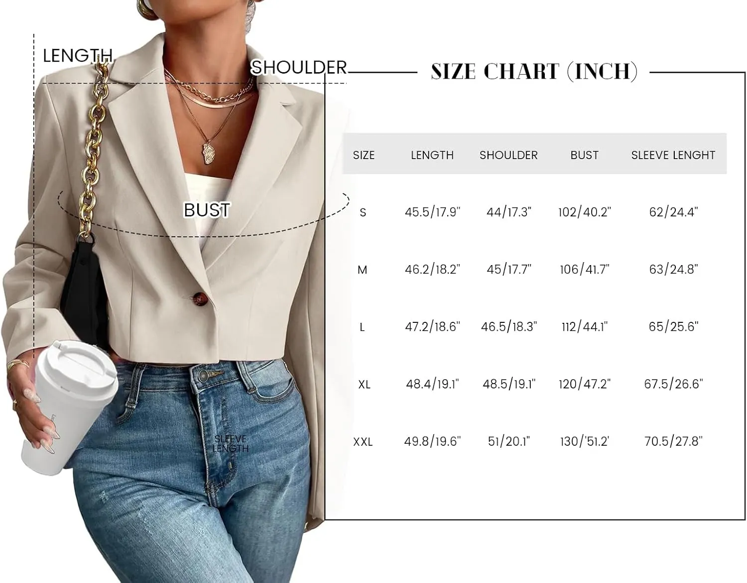 Women's 2025 Summer Cropped Blazer Jacket Lightweight Casual Eleglant Fully-Lined Fashion Work Office Blazers