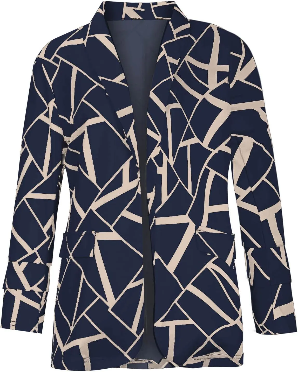 Womens Blazers Fashion Dressy Plaid Print Jackets Blazer Business Office Open Front Jacket Professional Clothes