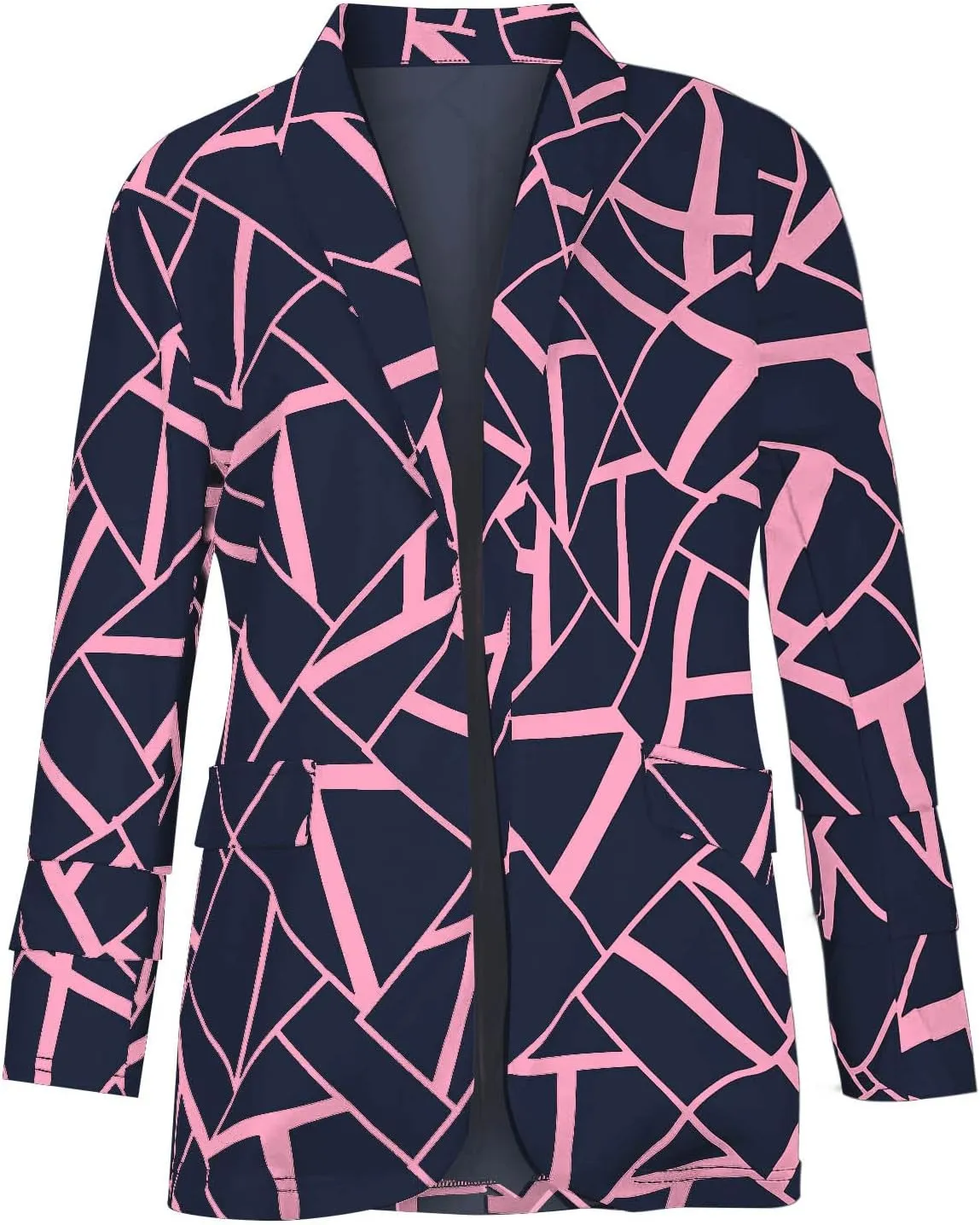 Womens Blazers Fashion Dressy Plaid Print Jackets Blazer Business Office Open Front Jacket Professional Clothes