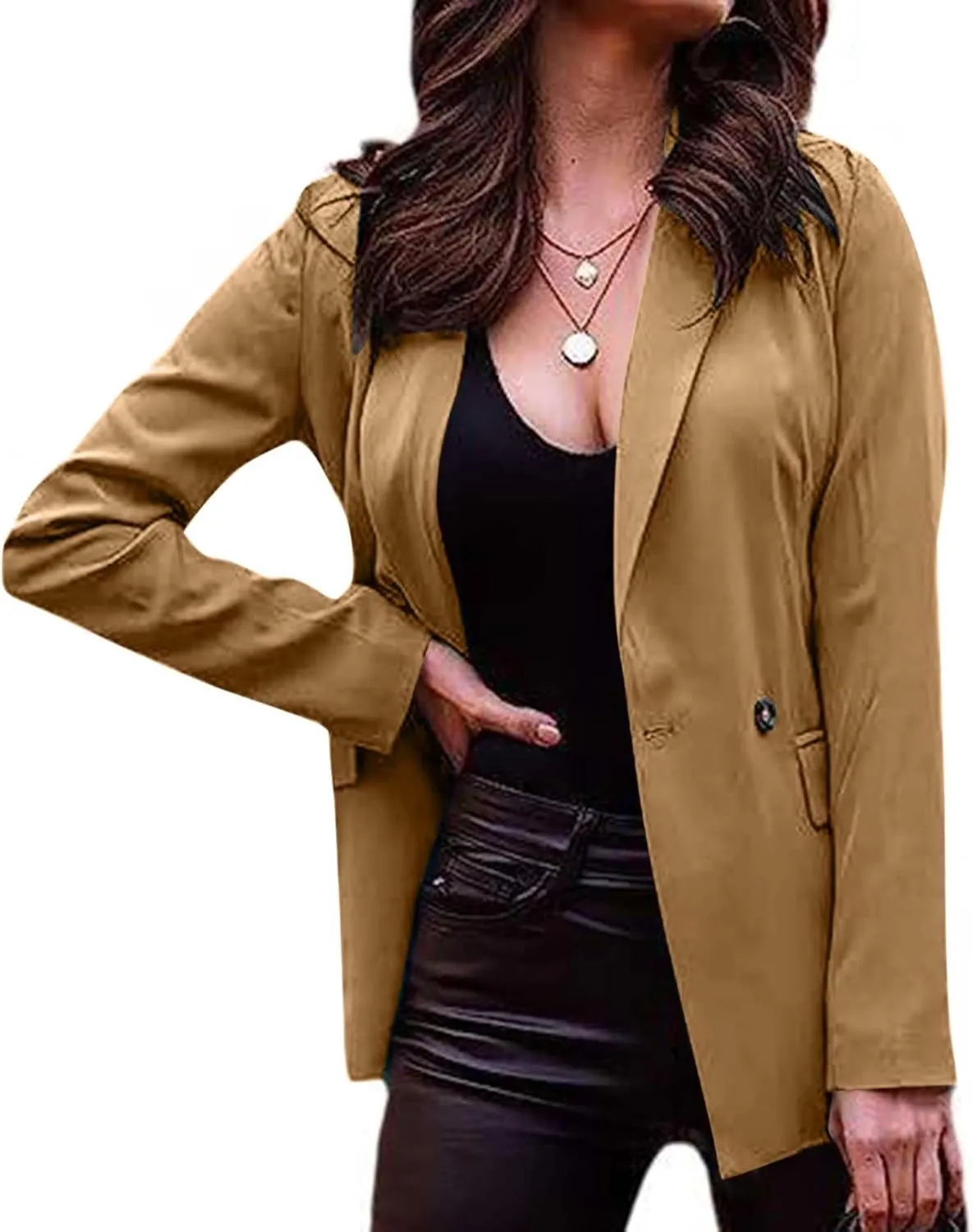 Womens Blazers Fashion Dressy Plaid Print Jackets Blazer Business Office Open Front Jacket Professional Clothes