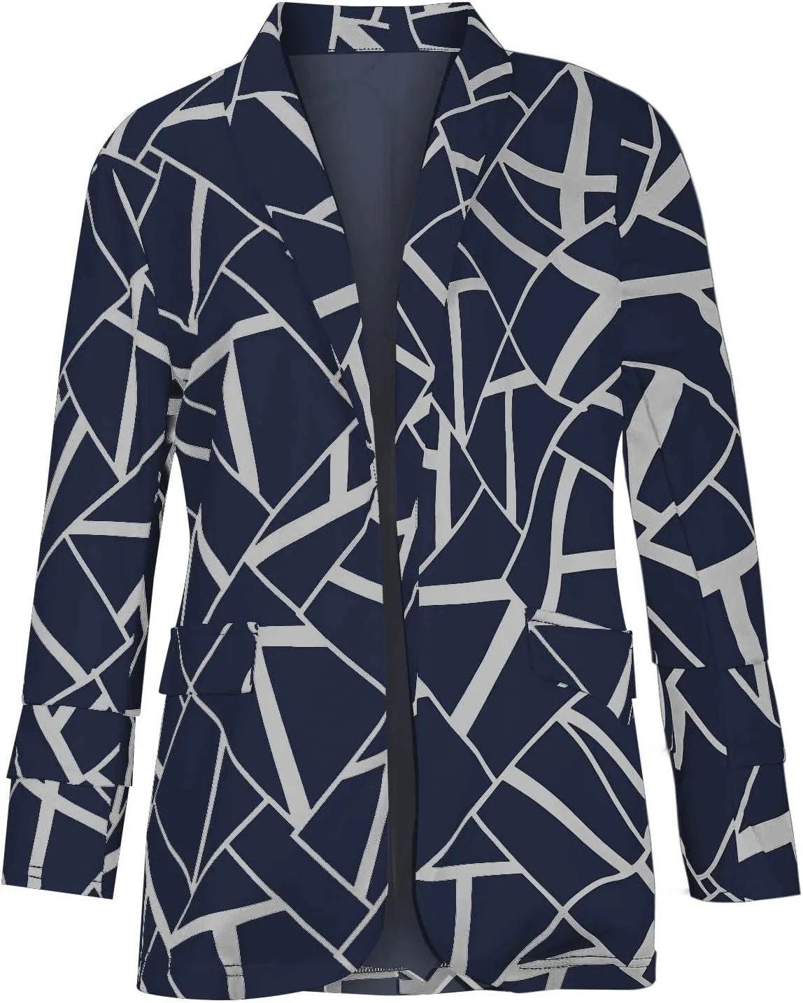 Womens Blazers Fashion Dressy Plaid Print Jackets Blazer Business Office Open Front Jacket Professional Clothes