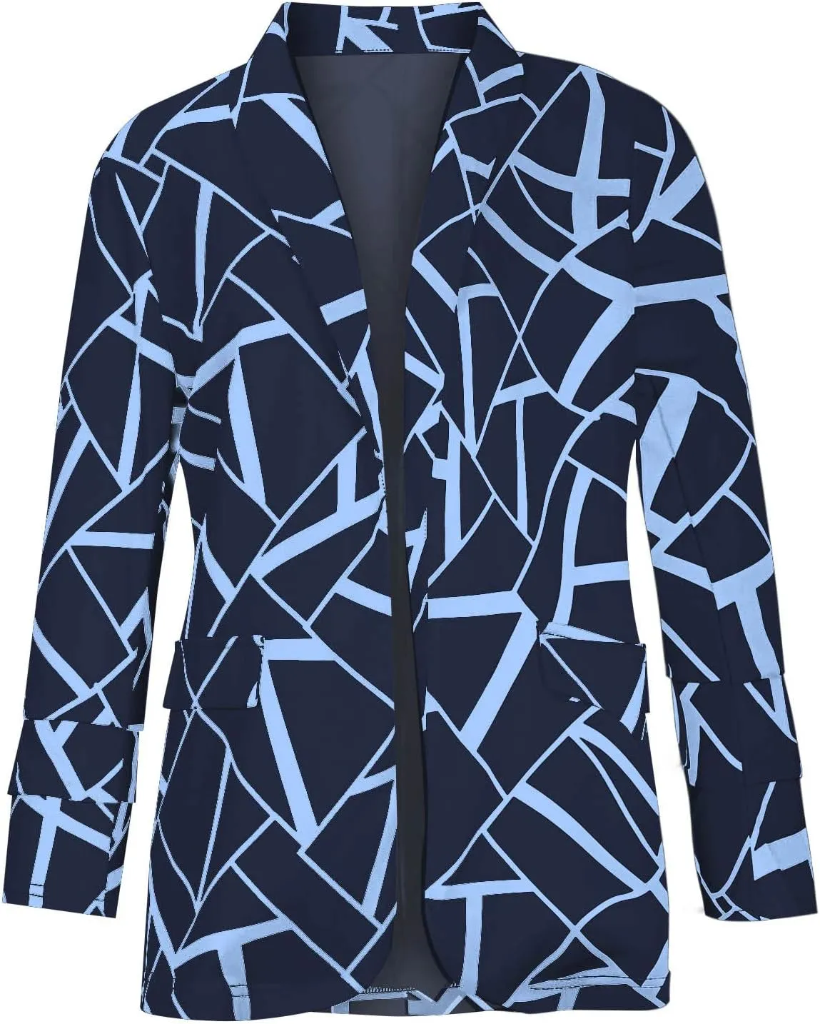 Womens Blazers Fashion Dressy Plaid Print Jackets Blazer Business Office Open Front Jacket Professional Clothes