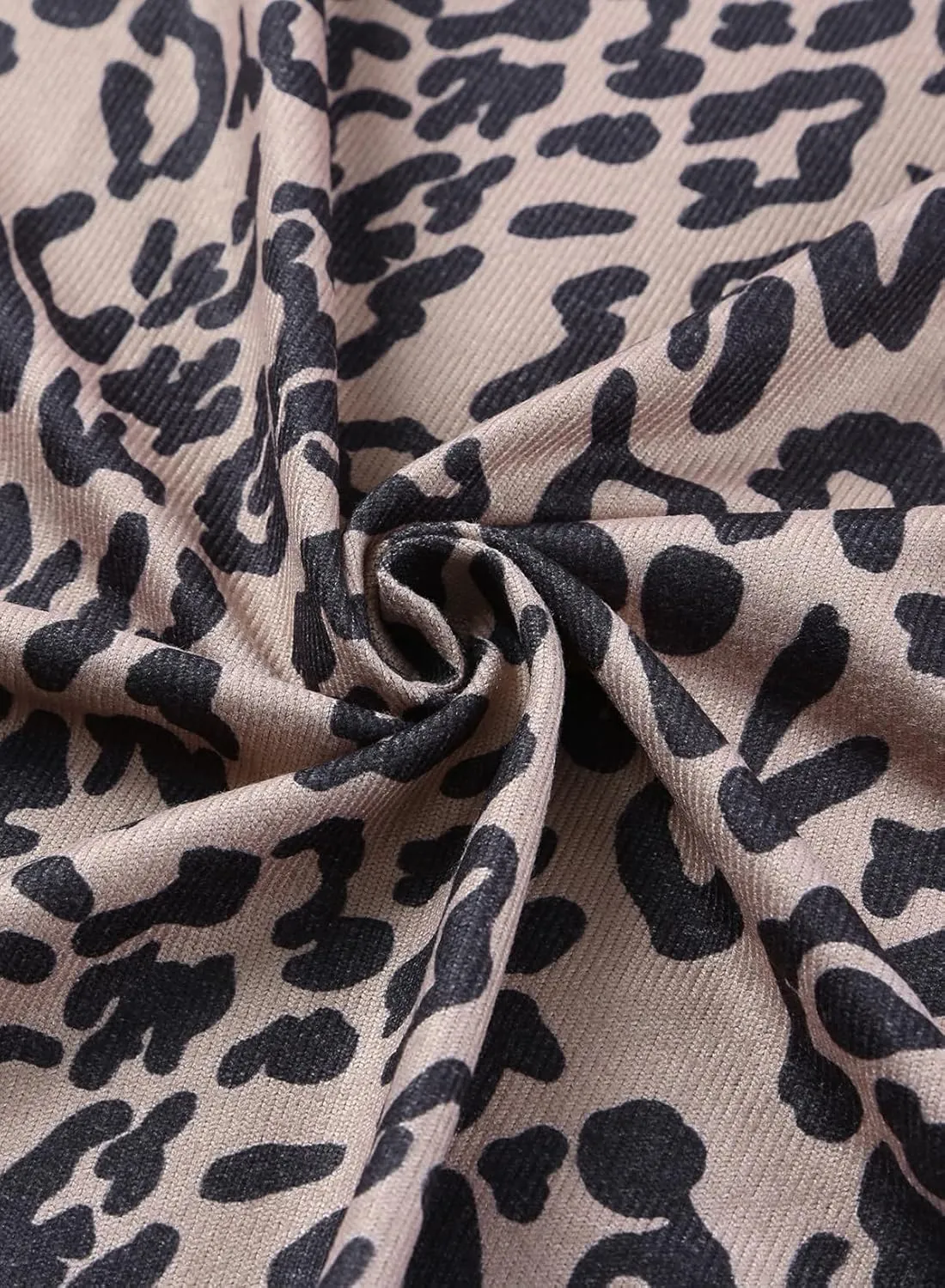 Womens Leopard Print Cardigan Lightweight Long Sleeve Open Front Fall Cardigans S-XXL
