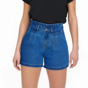 Womens Mid-High Waisted Ripped Denim Jean Shorts Cutoff Stretchy Summer Hot Short Pants