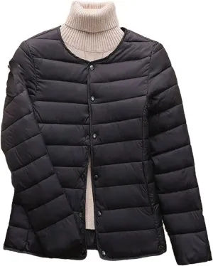 Women's Puffer jacketr Lightweight Quilted Padded Thin Light Liner Warm Parkas Woman All Match Cotton Padded Coats