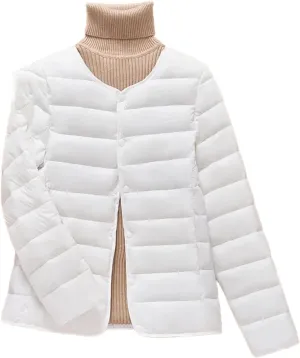 Women's Puffer jacketr Lightweight Quilted Padded Thin Light Liner Warm Parkas Woman All Match Cotton Padded Coats
