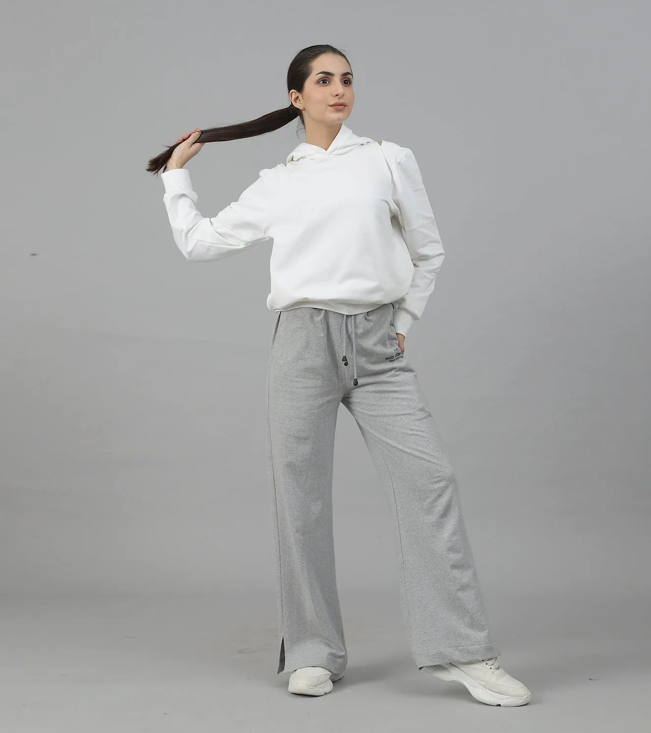 Women's Serenity Boot Cut Track Pants (grey )