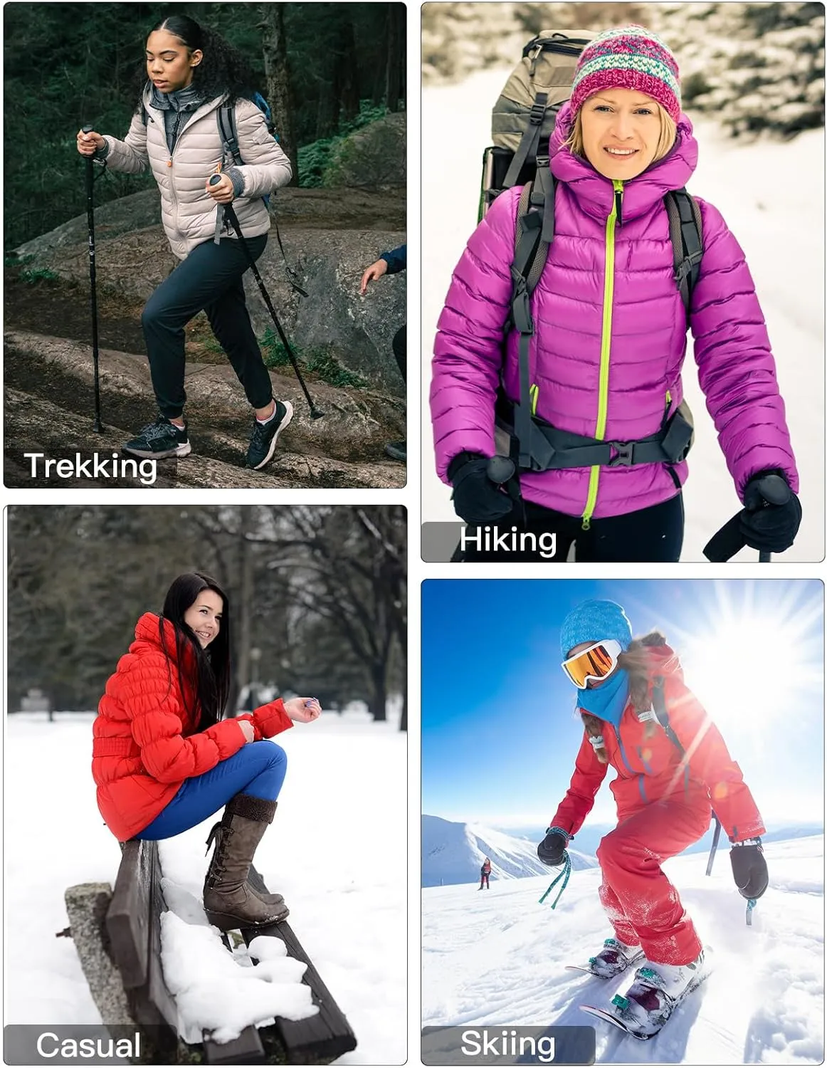 Women's Ultra Light Puffer Jacket Hooded Short Jacket Winter Coats for Women