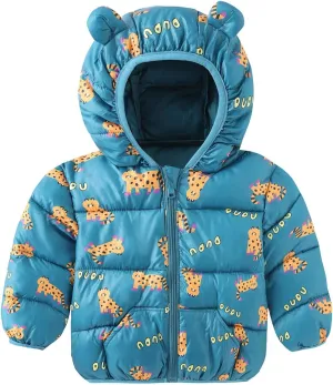 WUSENST Baby Boys Girls Winter Coats Hoods Light Puffer Down Jacket Outwear