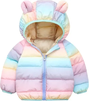 WUSENST Baby Boys Girls Winter Coats Hoods Light Puffer Down Jacket Outwear
