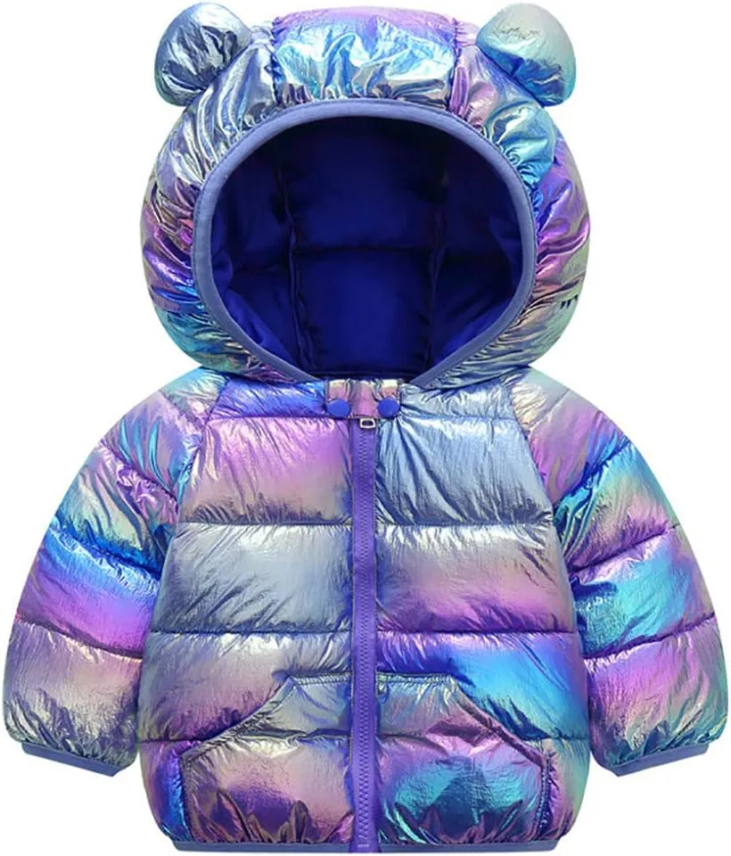 WUSENST Baby Boys Girls Winter Coats Hoods Light Puffer Down Jacket Outwear