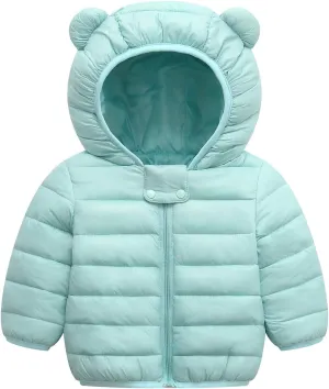 WUSENST Baby Boys Girls Winter Coats Hoods Light Puffer Down Jacket Outwear