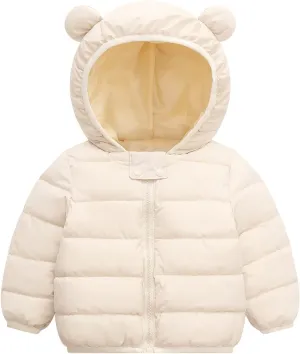 WUSENST Baby Boys Girls Winter Coats Hoods Light Puffer Down Jacket Outwear