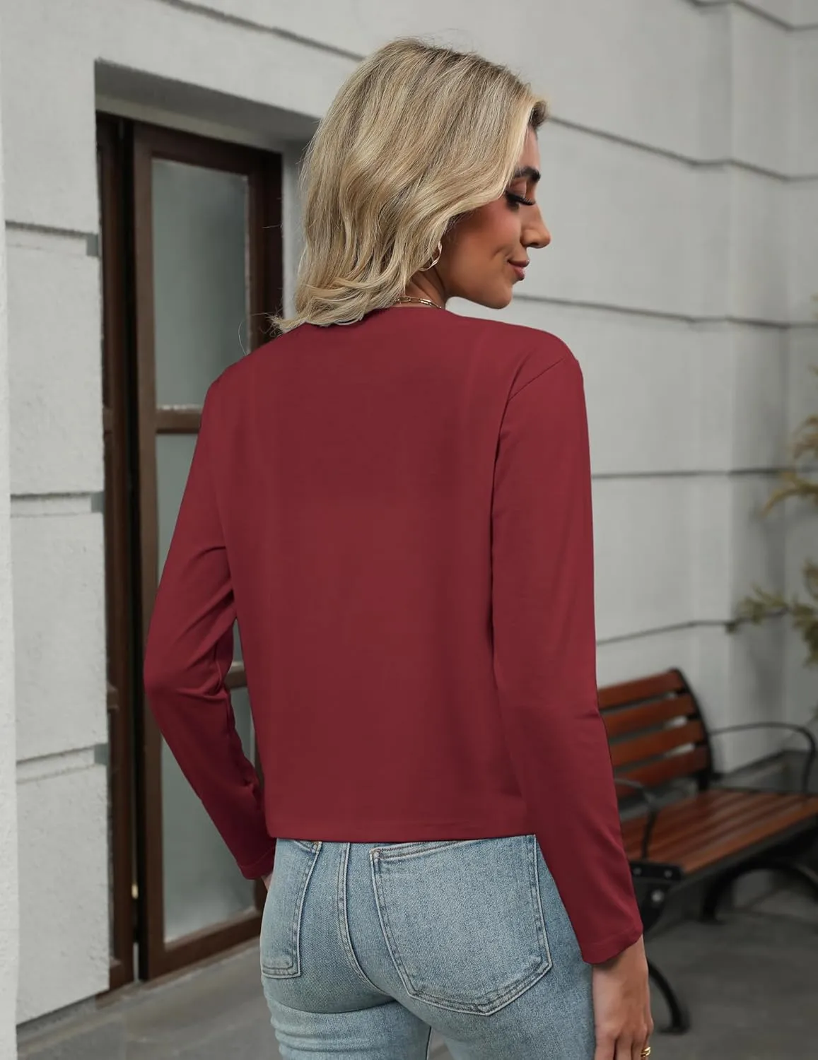 Zeagoo Women's Lightweight Summer Cardigan Cropped Long Sleeve Shrug Thin Open Front Sheer Bolero for Dresses
