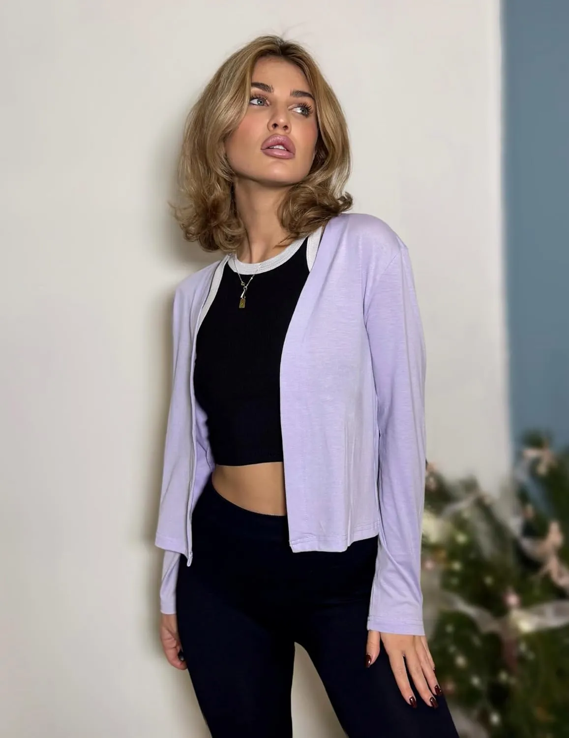 Zeagoo Women's Lightweight Summer Cardigan Cropped Long Sleeve Shrug Thin Open Front Sheer Bolero for Dresses